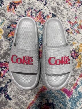 Coca Cola Grey & Red Men’s Slide Sandals
